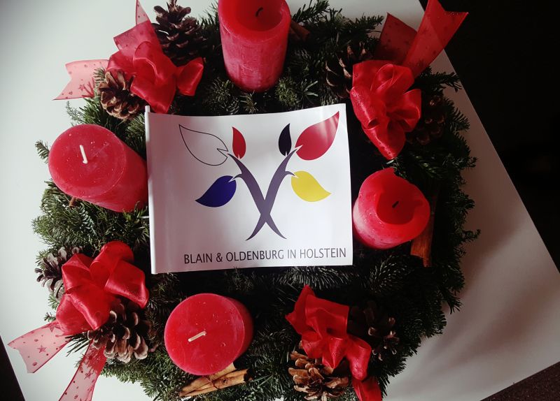 Adventkranz vom Städtepartnerschaftskomitee